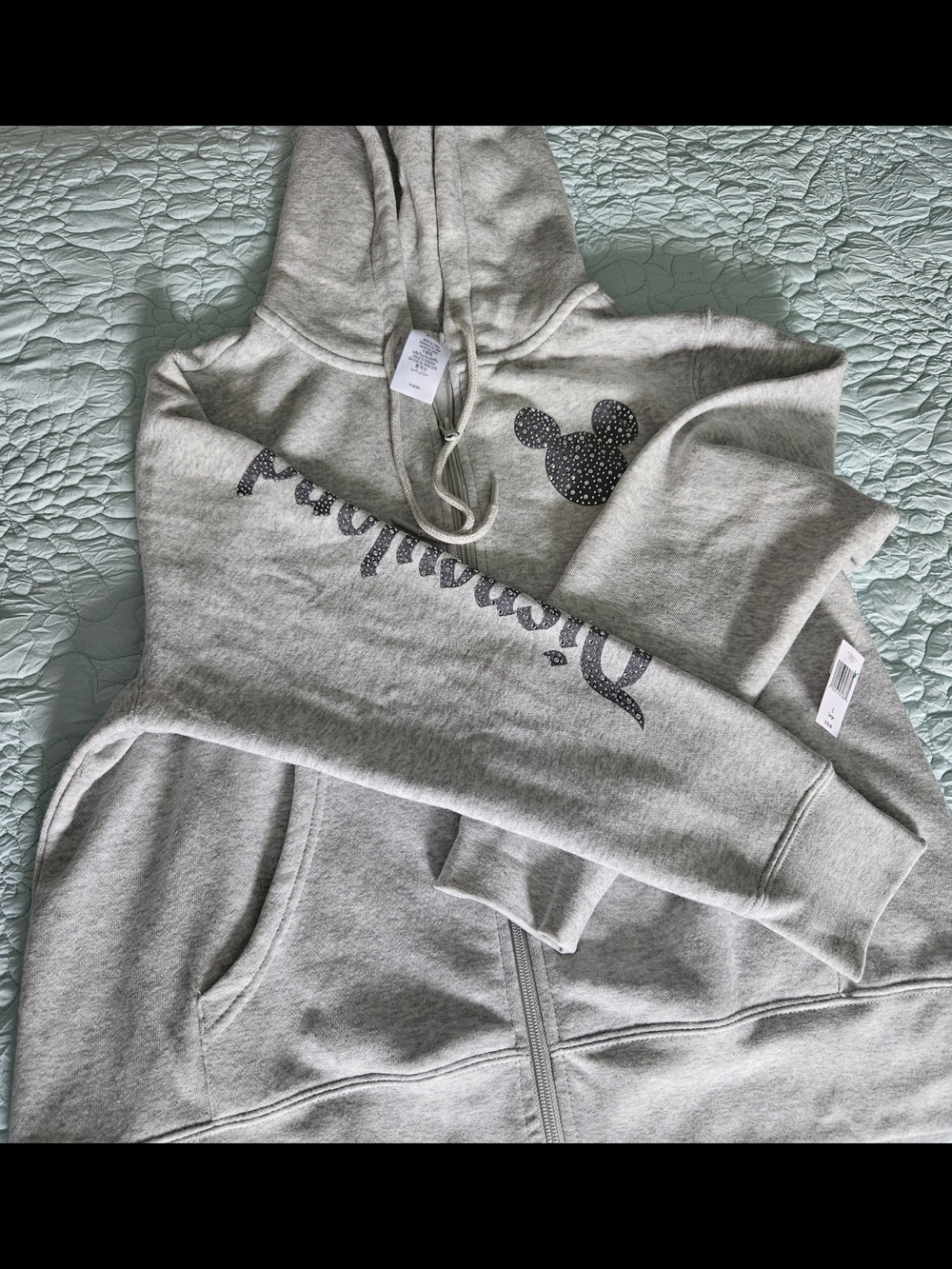 Disneyland Resort Zip Up Hoodie with Rhinestone Mickey Accent